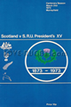 Scotland v Presidents XV SRU 1973 rugby  Programmes